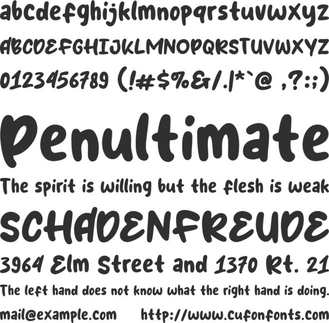 Bobaland font preview