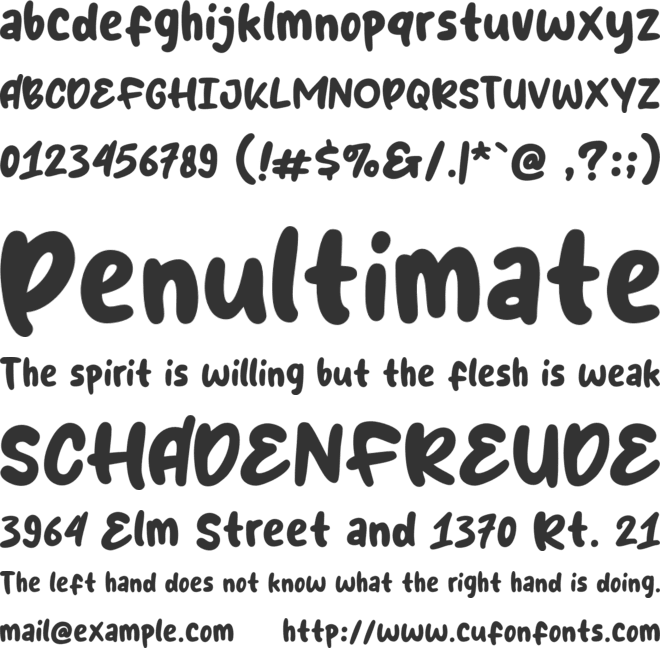 Bobaland font preview