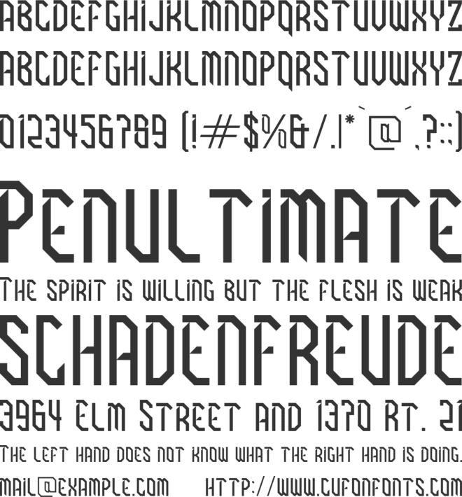 GLARUDA SKYLINE font preview
