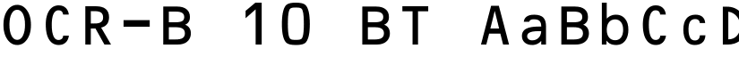 OCR-B 10 BT font download