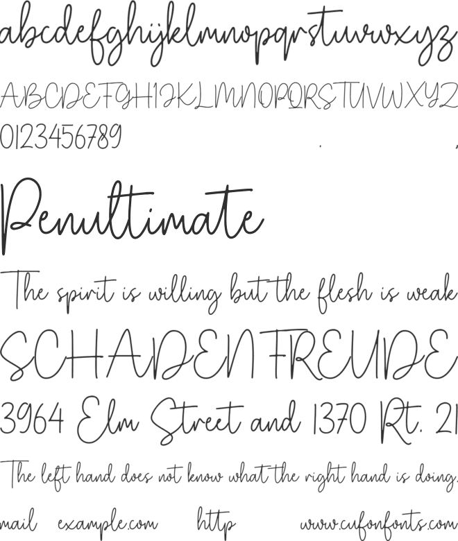 Gistany font preview