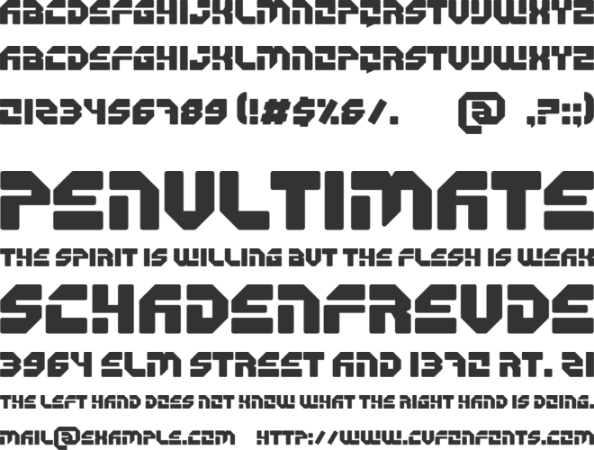 AEROMAX font preview