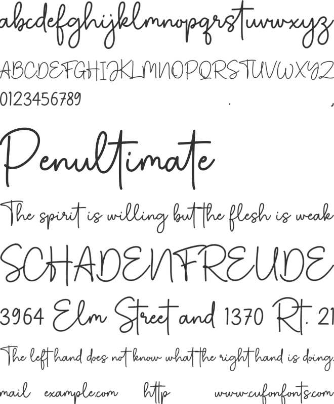 Halistine Signature font preview