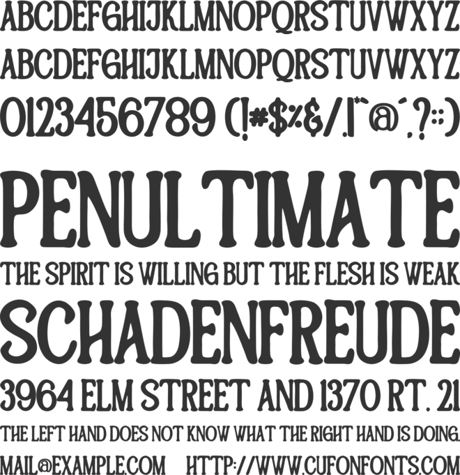 QUEENBEAR font preview