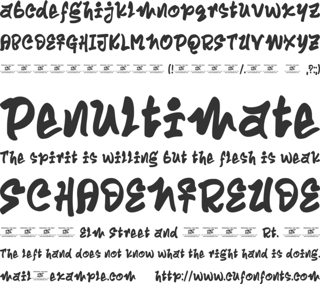 Ragzilla font preview