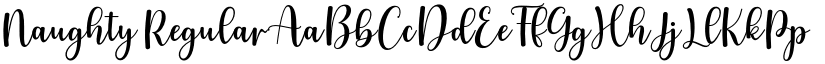 Naughty Regular font