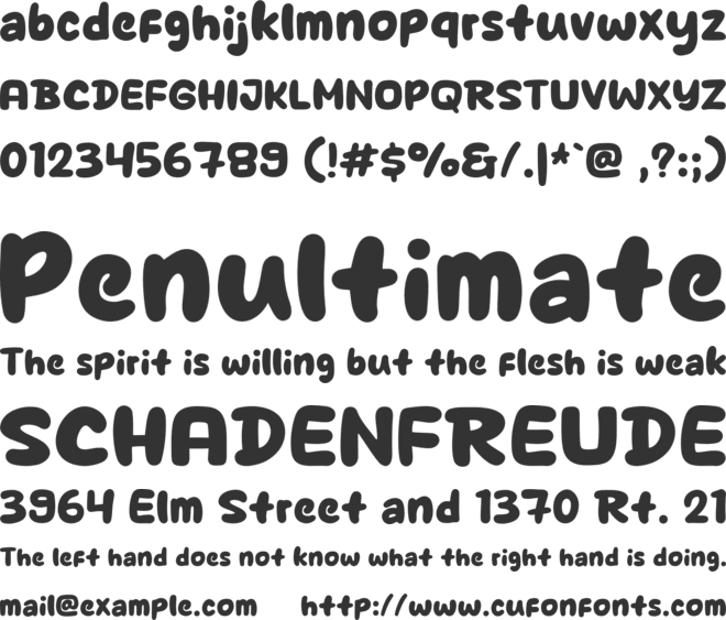 Strike Coffee font preview