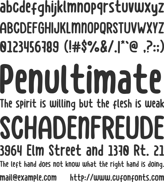 Milky Again font preview