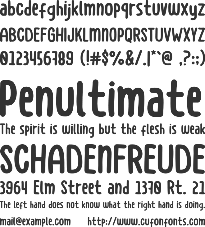 Milky Again font preview