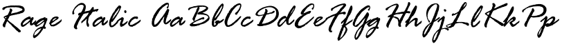 Rage Italic font