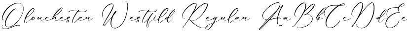 Qlouchester Westfild Regular font