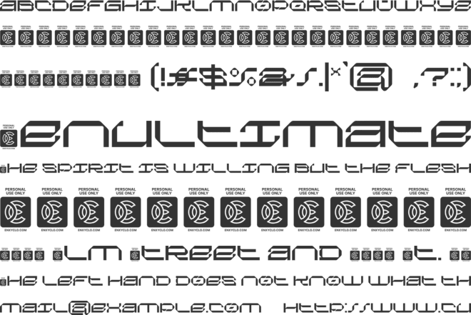 NCL Kregas font preview