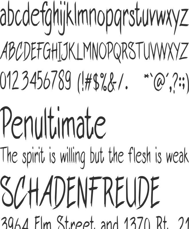 Increase font preview