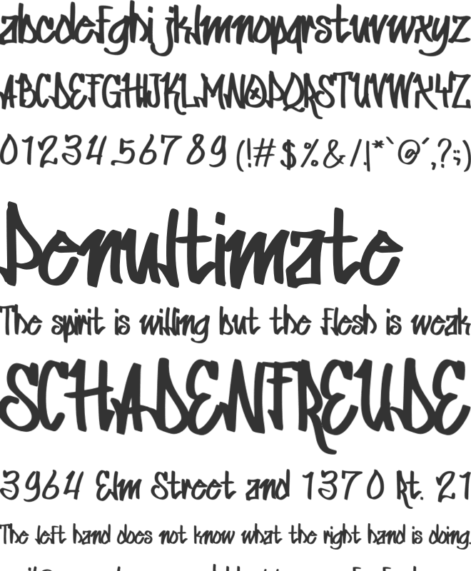 Cruel Machine font preview