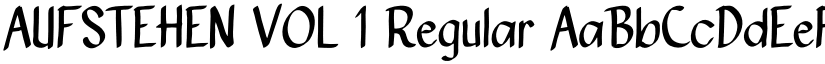 AUFSTEHEN VOL 1 Regular font