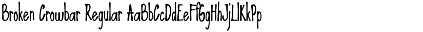 Broken Crowbar Regular font