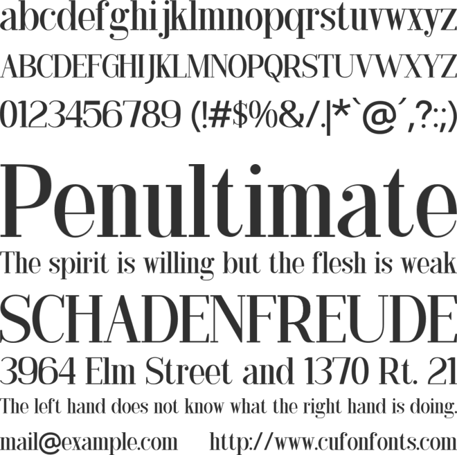 hello good old style font preview