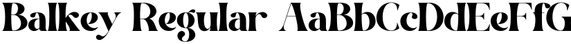 Balkey Regular font