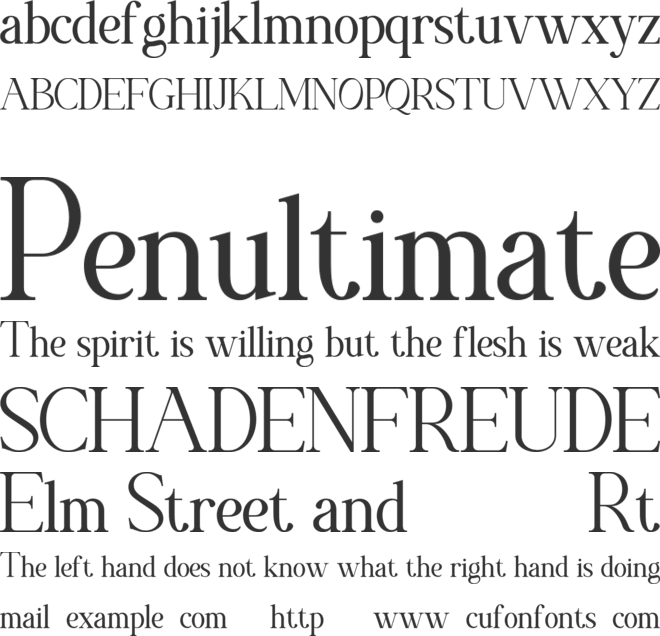 Rossena font preview