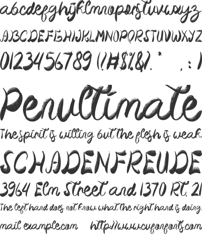 Santa Festival font preview