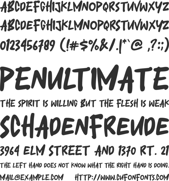 Laziness font preview