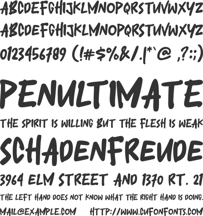 Laziness font preview