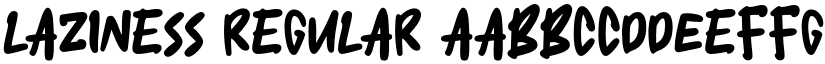 Laziness Regular font