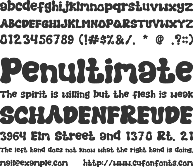 Retro Flower font preview