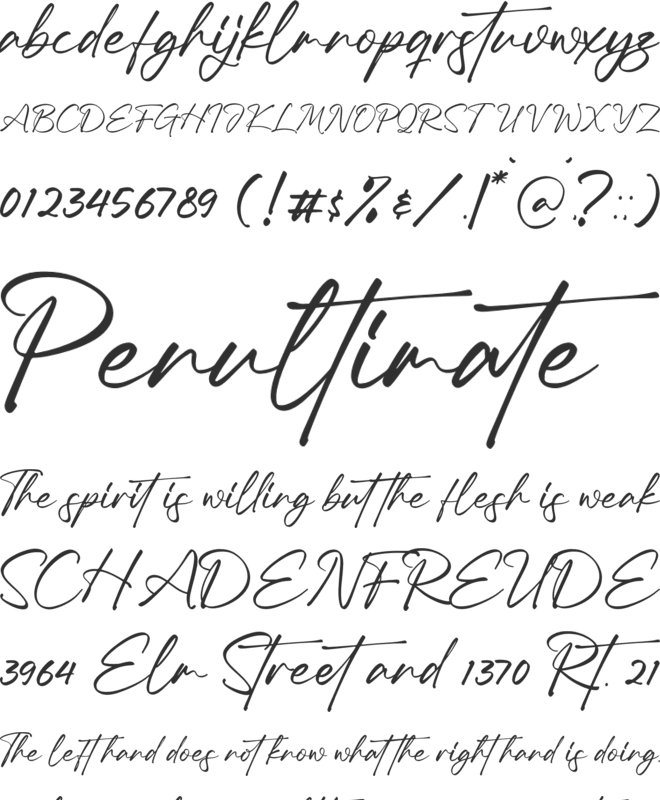 Onefineday font preview