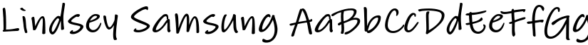Lindsey Samsung font
