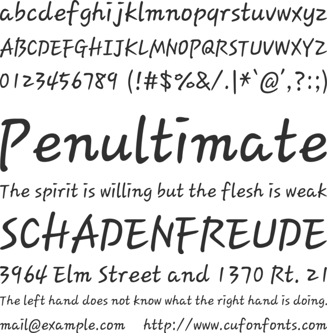 Cool jazz font preview