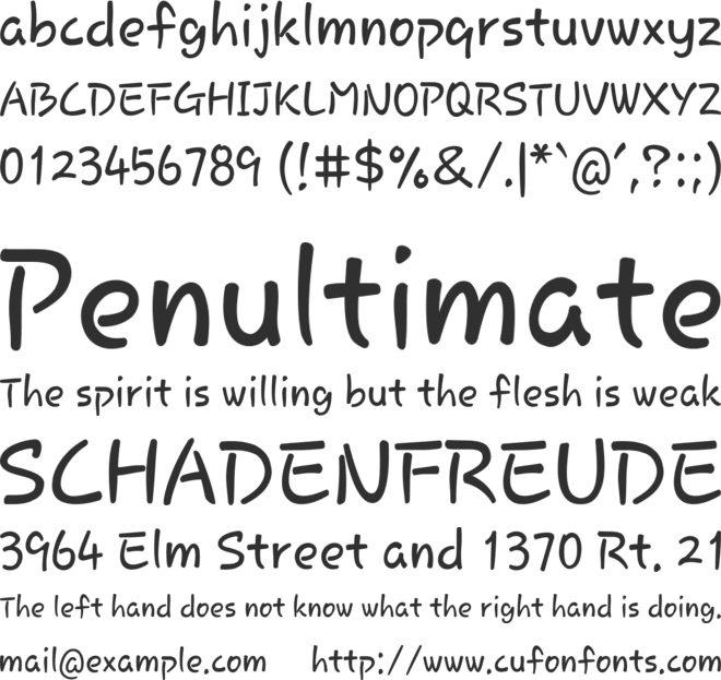 Rosemary font preview