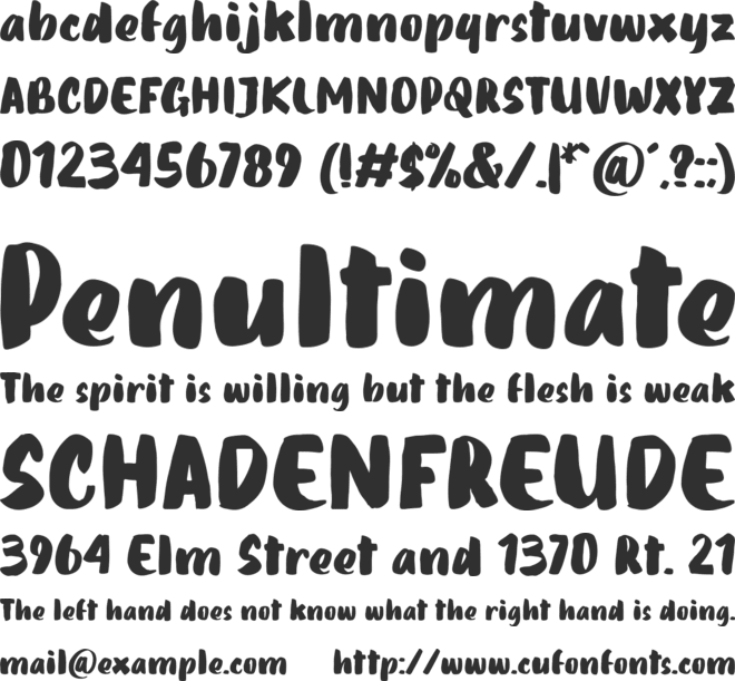 Daily Routines font preview