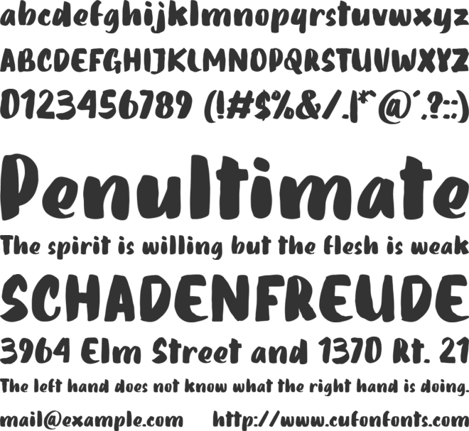 Daily Routines font preview