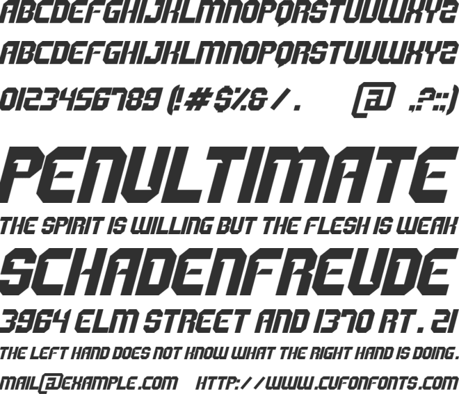 BLAUSERUM font preview