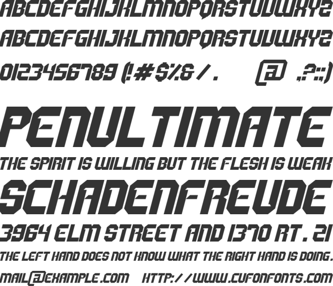 BLAUSERUM font preview