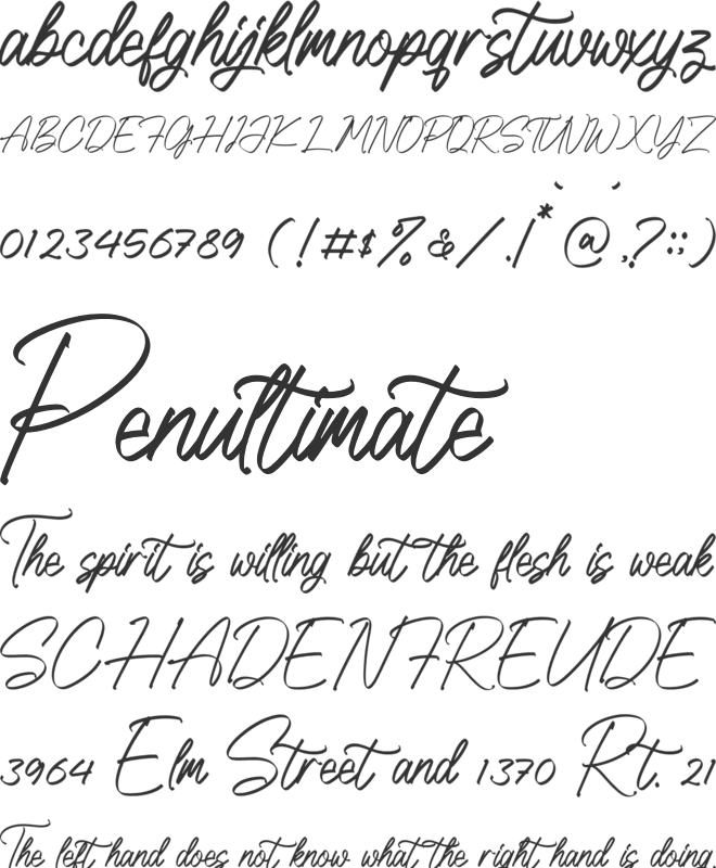 Gladiesky font preview