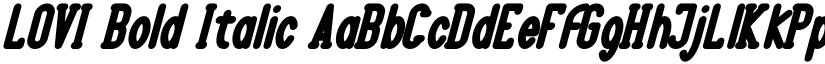 LOVI Bold Italic font