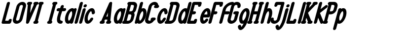 LOVI Italic font