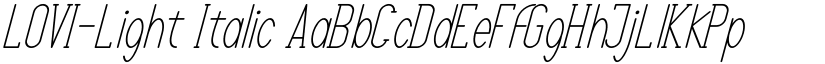 LOVI-Light Italic font