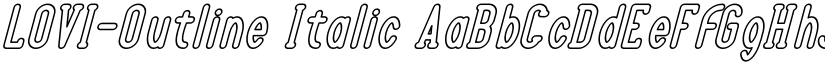 LOVI-Outline Italic font