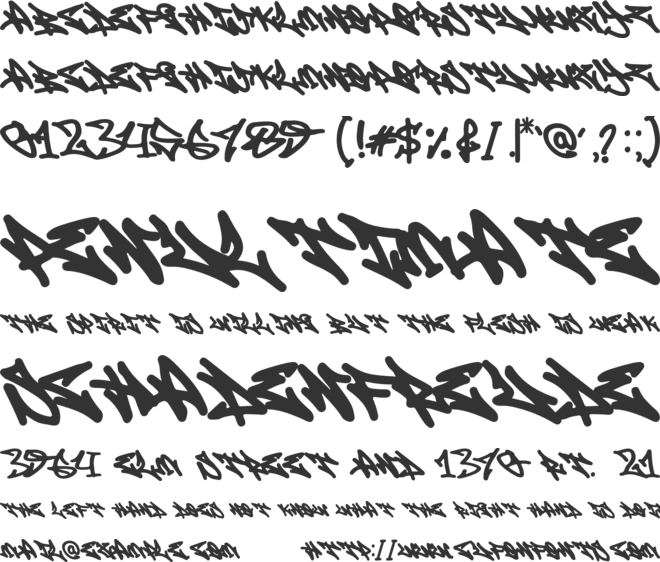 Phoenix Disaster Graffiti font preview