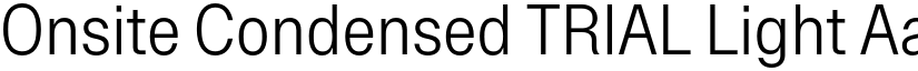 Onsite Condensed TRIAL Light font