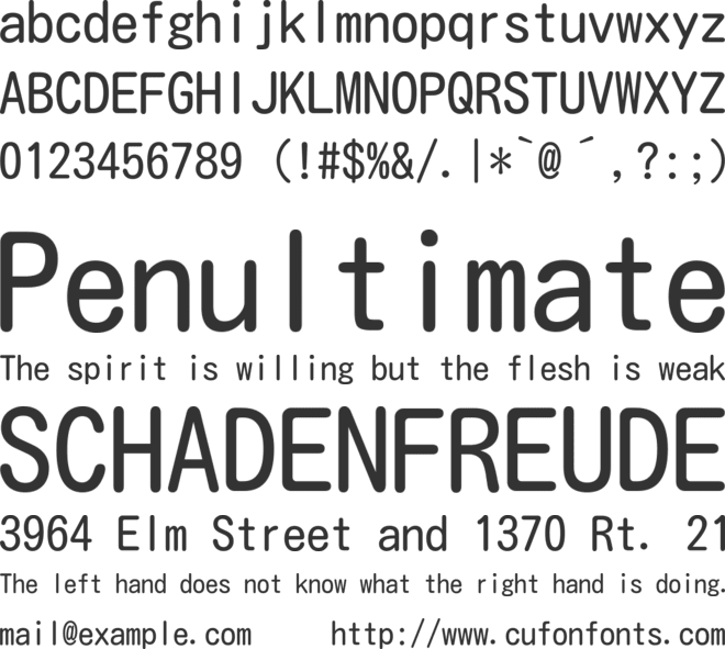 MotoyaLMaru font preview