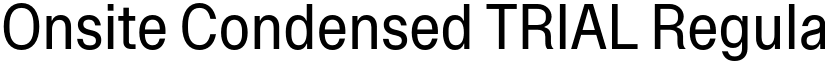 Onsite Condensed TRIAL Regular font
