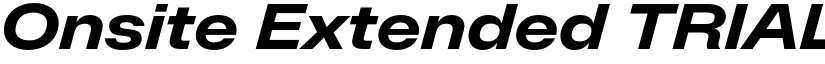 Onsite Extended TRIAL Bold Italic font