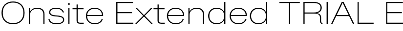 Onsite Extended TRIAL Extralight font
