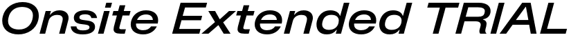 Onsite Extended TRIAL Medium Italic font