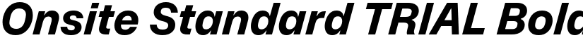 Onsite Standard TRIAL Bold Italic font