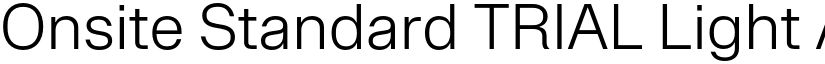 Onsite Standard TRIAL Light font
